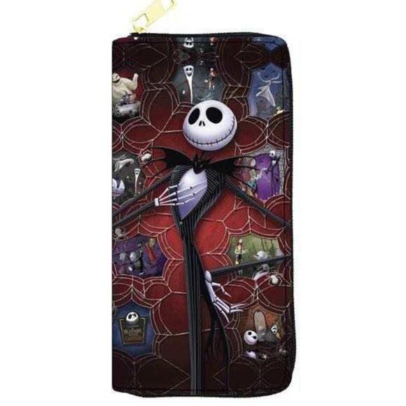 Nightmare Before Christmas Billfold Zippered Wallet Skellington (59) - Picture 1 of 3